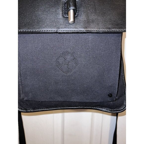 STATE Black Leather Canvas Backpack Bookbag main image 13